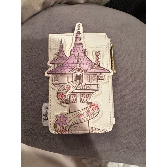 NWT Loungefly Disney Tangled Rapunzel Pascal Tower Mini Backpack AND Wallet - Picture 5 of 10